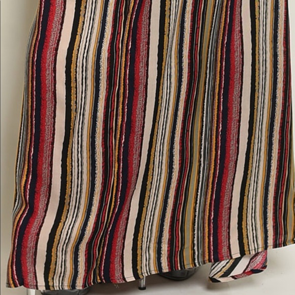 💕 Red Wine Striped Maxi Dress - Picture 6 of 6